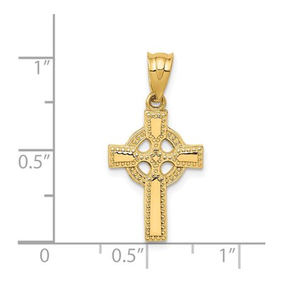 14K Yellow Gold Celtic Cross Pendant – view 5