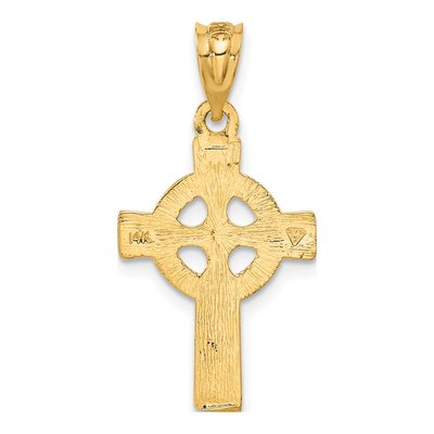 14K Yellow Gold Celtic Cross Pendant – view 4