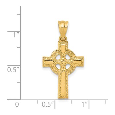 14K Yellow Gold Celtic Cross Pendant – view 5