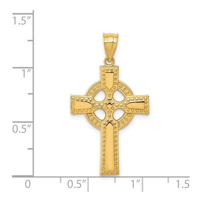 14K Yellow Gold Celtic Cross Pendant – view 4