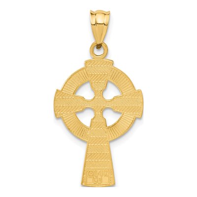 14K Yellow Gold Celtic Cross Pendant – view 4