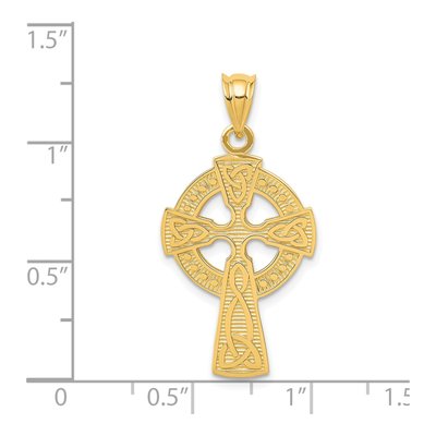 14K Yellow Gold Celtic Cross Pendant – view 5