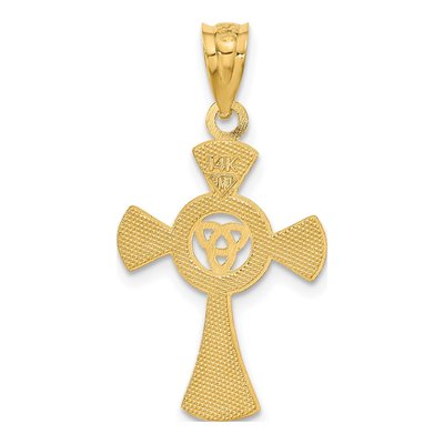 14K Yellow Gold Celtic Cross Pendant – view 4