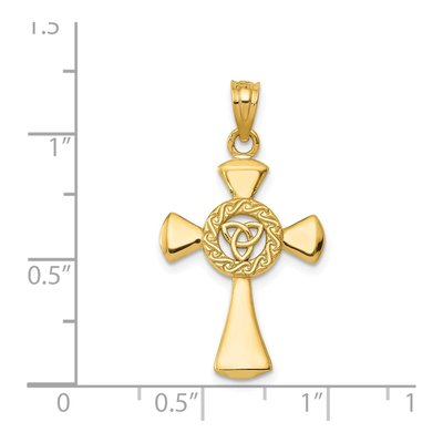 14K Yellow Gold Celtic Cross Pendant – view 5