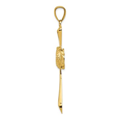 14K Yellow Gold Large Celtic Cross Pendant – view 3