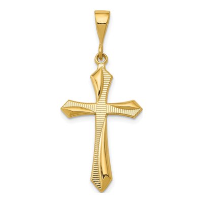14K Yellow Gold Passion Cross Pendant