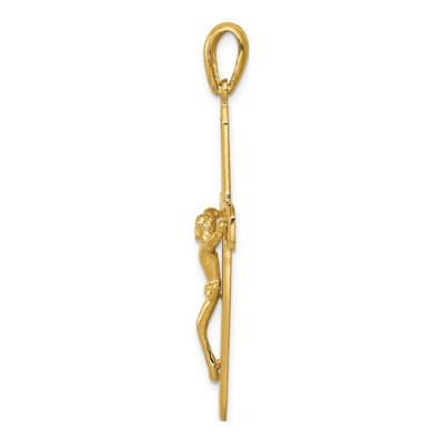 14K Yellow Gold Crucifix Pendant – view 3