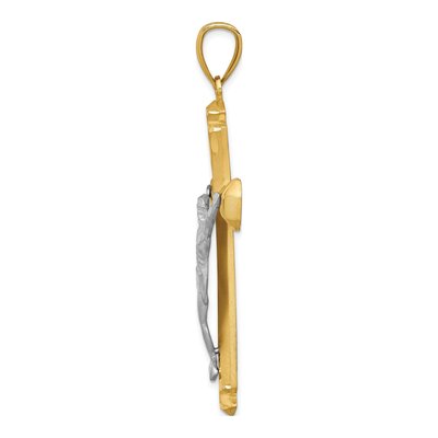 14K Two-Tone Gold Crucifix Pendant – view 3