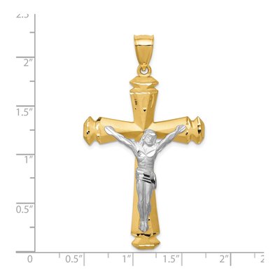 14K Two-Tone Gold Crucifix Pendant – view 4