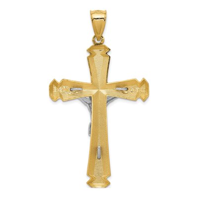14K Two-Tone Gold Crucifix Pendant – view 5