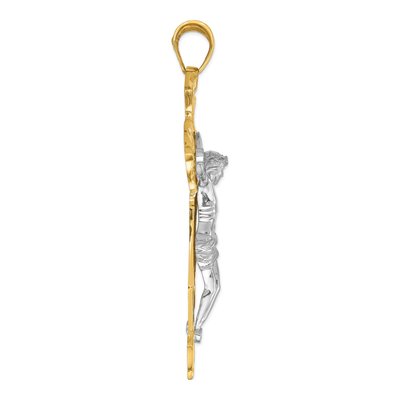 14K Two-Tone Gold CZ Large Pendant – view 3