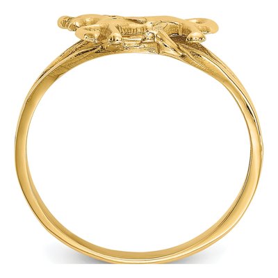 14K Yellow Gold Horse Ring – view 3