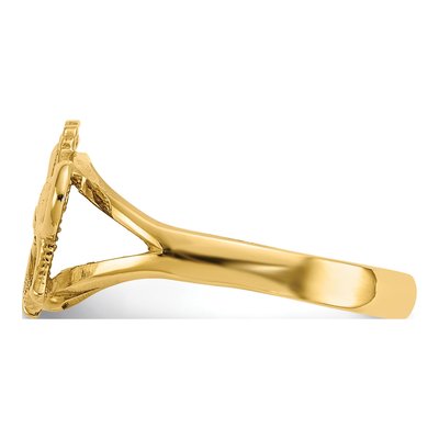 14K Yellow Gold Horse Ring – view 5