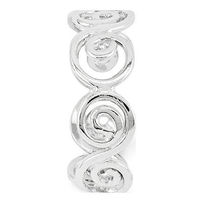 14K White Gold Scroll Toe Ring – view 5