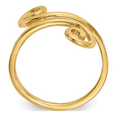 14K Yellow Gold Swirl Toe Ring – view 3