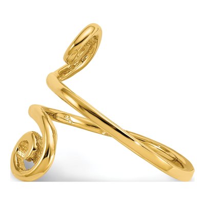 14K Yellow Gold Swirl Toe Ring – view 4