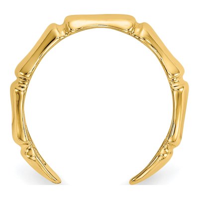 14K Yellow Gold Bamboo Toe Ring – view 2