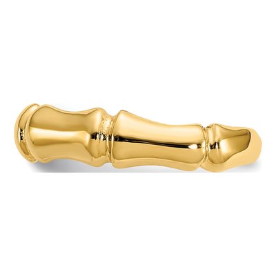 14K Yellow Gold Bamboo Toe Ring – view 3