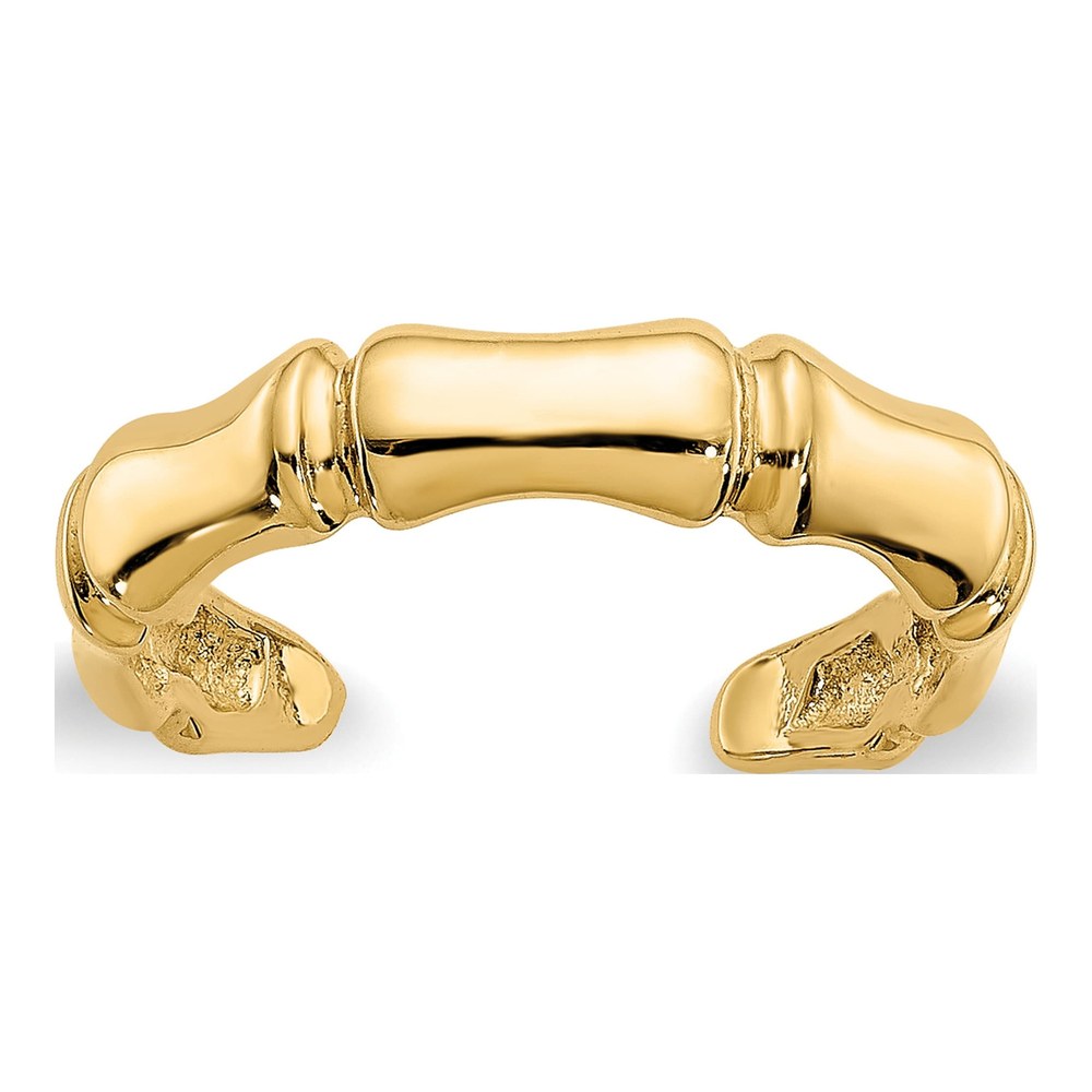 14K Yellow Gold Bamboo Toe Ring