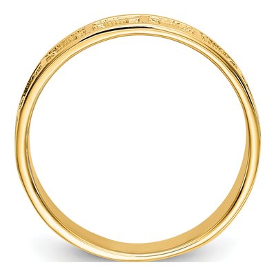 14K Yellow Gold 5mm Cross Band – view 3