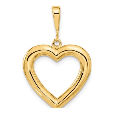 14K Yellow Gold Heart Pendant – view 4