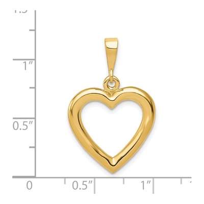 14K Yellow Gold Heart Pendant – view 5