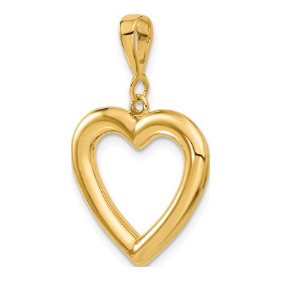 14K Yellow Gold Heart Pendant – view 6
