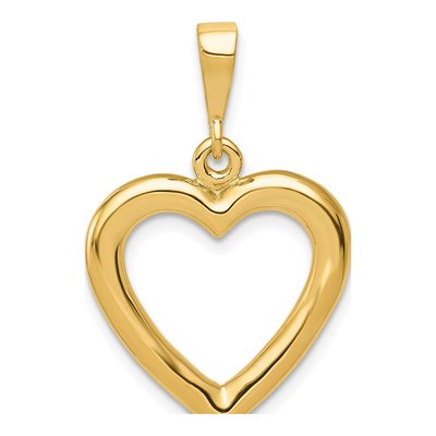 14K Yellow Gold Heart Pendant