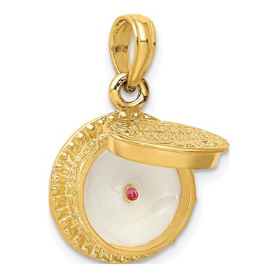 14K Yellow Gold 3-D Birthday Cake Pendant – view 5