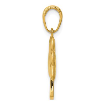 14K Yellow Gold Shamrock Pendant – view 3