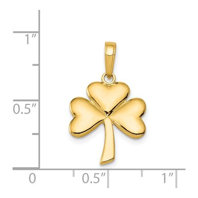 14K Yellow Gold Shamrock Pendant – view 5