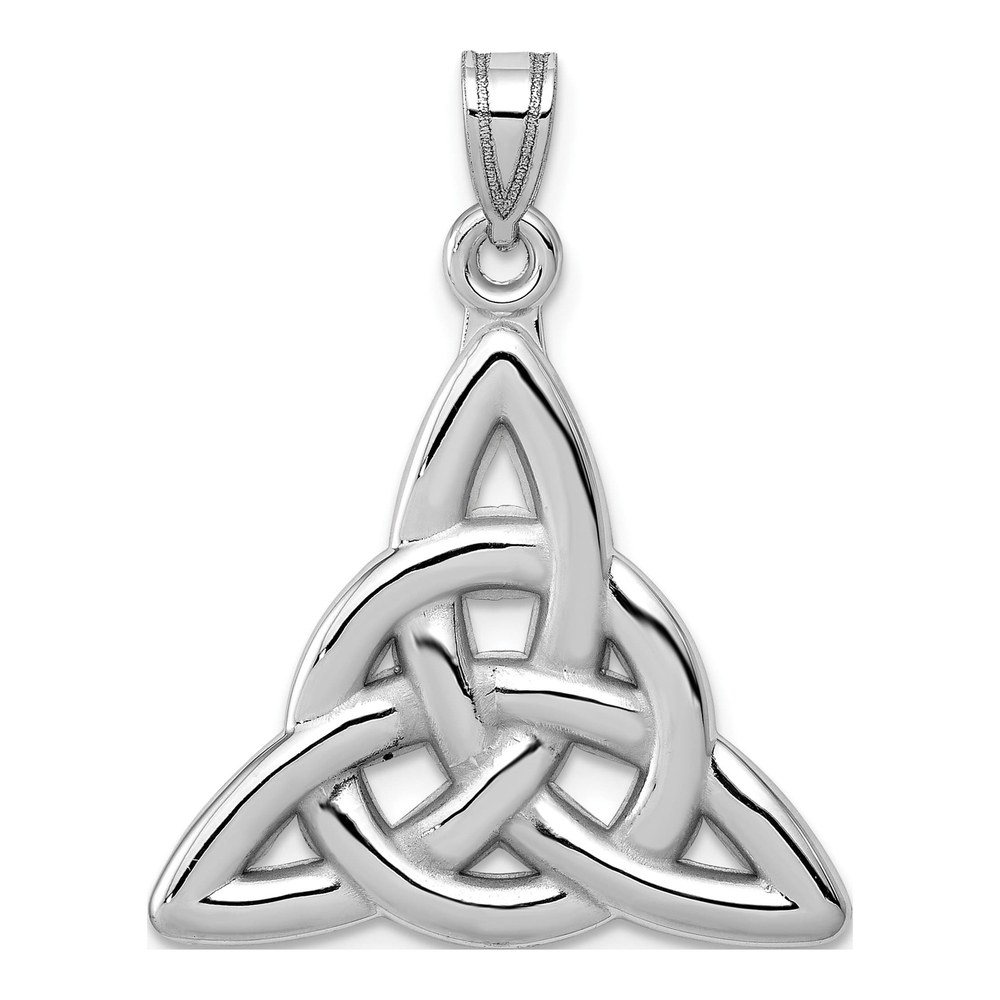 14K White Gold Trinity Knot Pendant