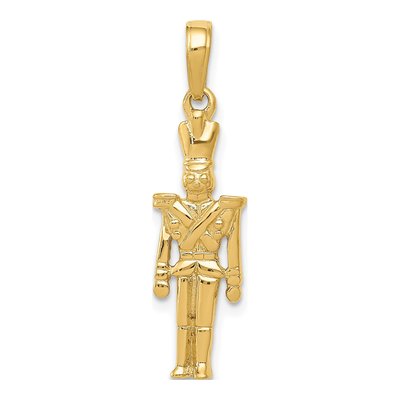 14K Yellow Gold Toy Soldier Pendant