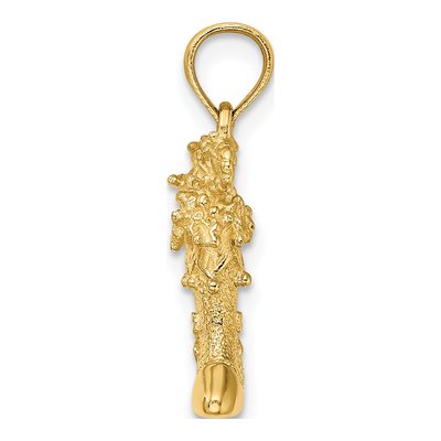 14K Yellow Gold 3-D Christmas Stocking Charm – view 3
