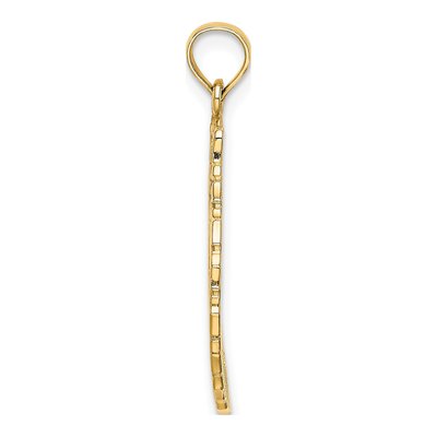 14K Yellow Gold Christmas Wreath Pendant – view 3