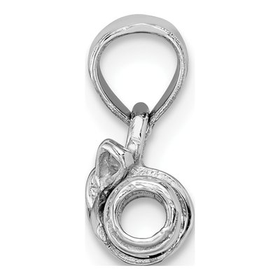14K White Gold 3D Diploma Pendant – view 3