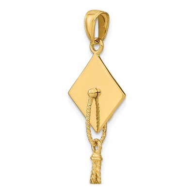 14K Yellow Gold Graduation Cap Pendant – view 5