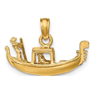 14K Yellow Gold 3-D Gondola Pendant – view 4