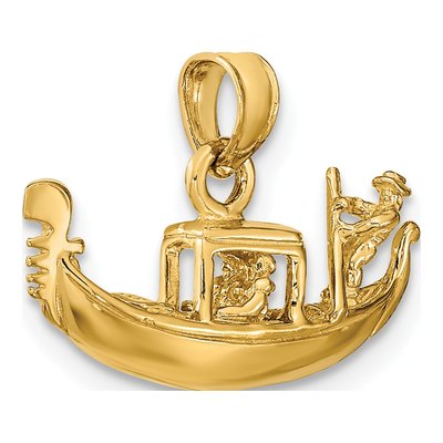 14K Yellow Gold 3-D Gondola Pendant – view 6