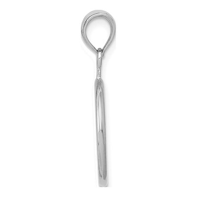 14K White Gold 3D Peace Sign Pendant – view 3