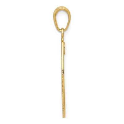 14K Yellow Gold Police Badge Pendant – view 3