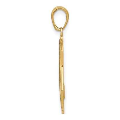 14K Yellow Gold Police Badge Pendant – view 3