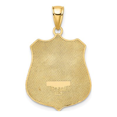 14K Yellow Gold Police Badge Pendant – view 4