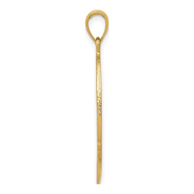 14K Yellow Gold Large Badge Pendant – view 3