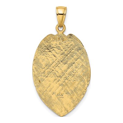 14K Yellow Gold Large Badge Pendant – view 4