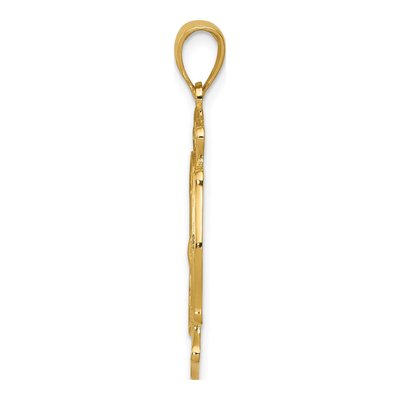 14K Yellow Gold St Florian Badge Pendant – view 3