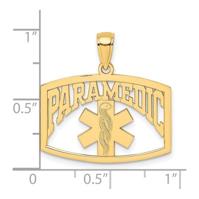 14K Yellow Gold Cut-Out Paramedic Charm – view 4