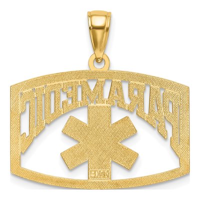 14K Yellow Gold Cut-Out Paramedic Charm – view 5