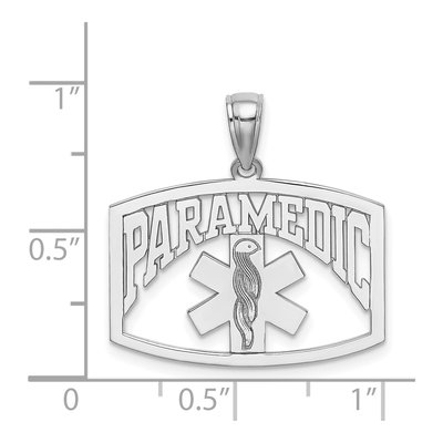 14K White Gold Paramedic Pendant – view 4
