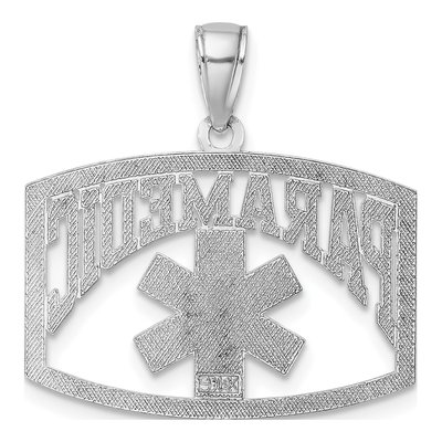 14K White Gold Paramedic Pendant – view 5
